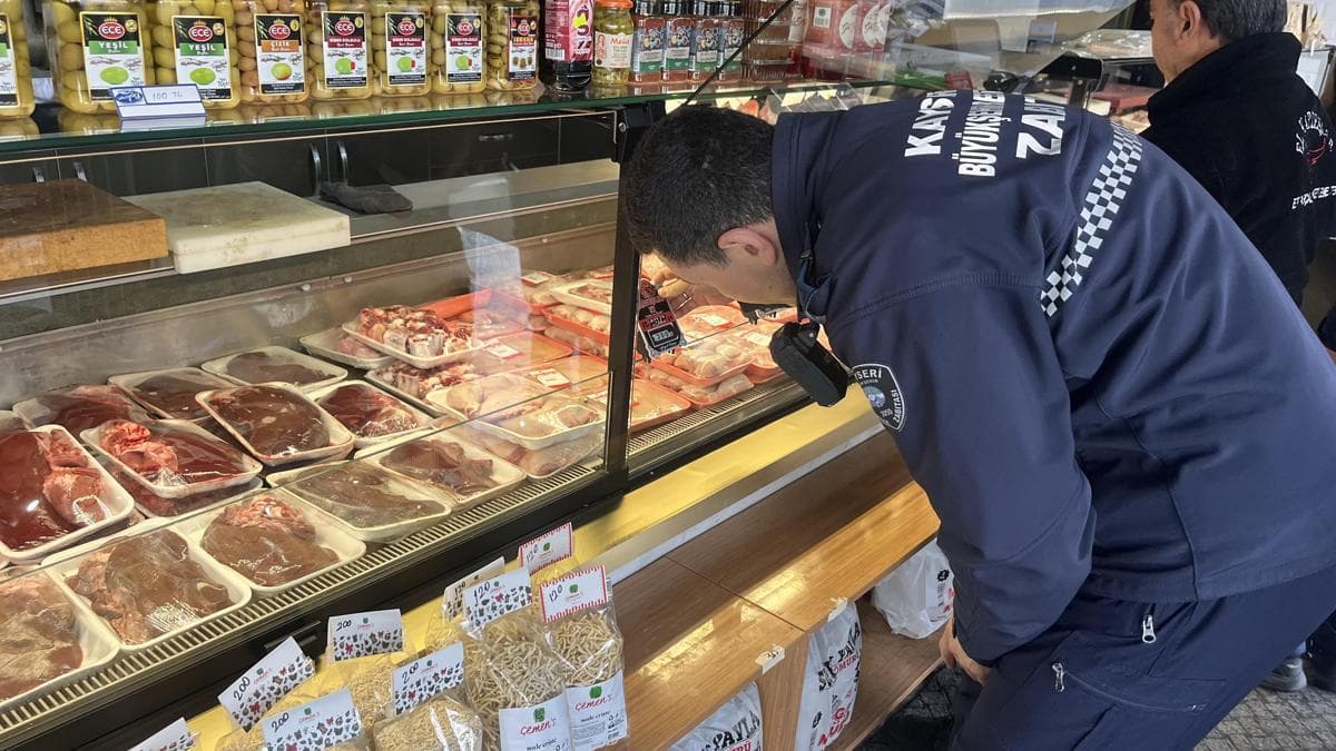 Kayseri’de zabıta ekipleri, kasaplarda denetim gerçekleştirdi